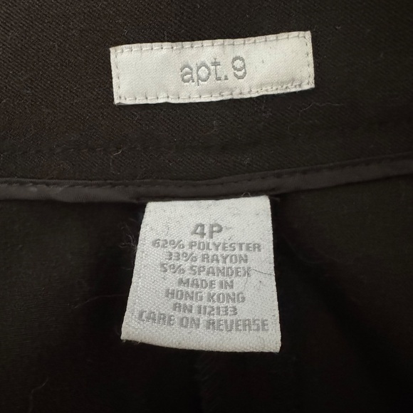 Apt 9 Vintage Black Dress Pants Size 4 Petite - Picture 7 of 8